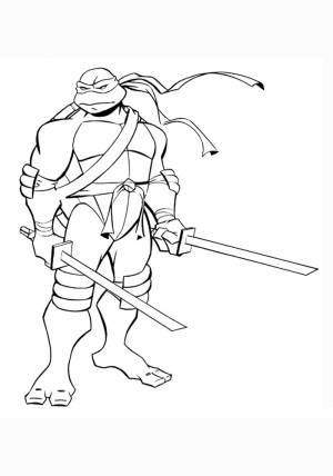 Раскраски черепашки ниндзя Леонардо