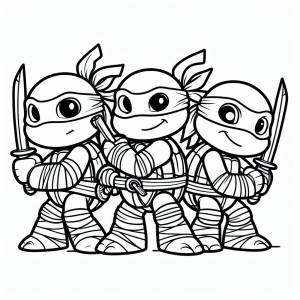 Раскраска черепашки ниндзя