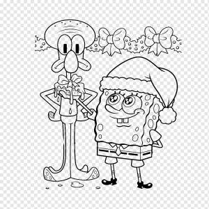 Щупальца кальмара Патрик Стар Книжка-раскраска Рождество Это Губка Боб Рождество! Губка Боб, png