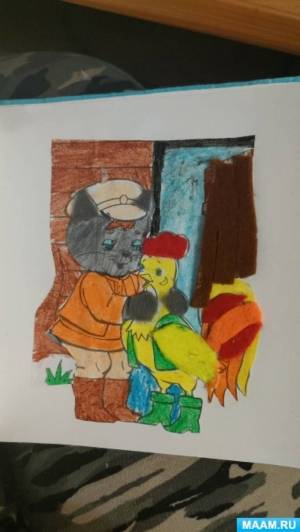 Самодельная книжка-сказка «Кот, петух и лиса»