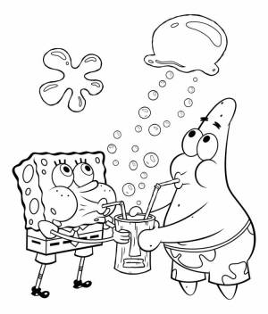 Раскраска губка