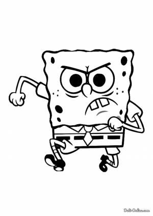 Раскраска Губка Боб в лодке