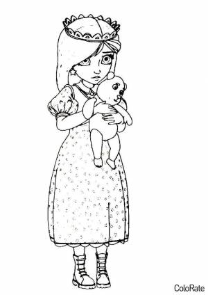 Раскраска Грустная Соня