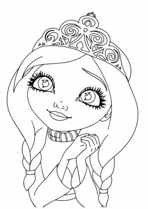 Раскраска Задумчивая Елена Прекрасная