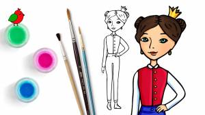 Как нарисовать Дарью из мультика Царевны