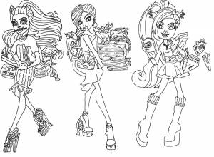 Раскраски Монстр Хай