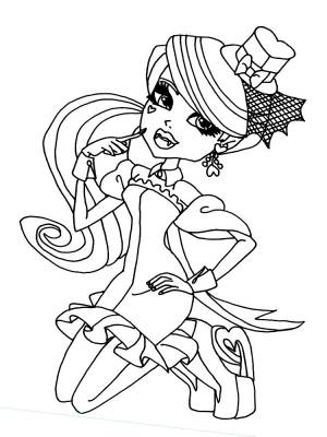 Раскрашиваем развивающие раскраски Монстр Хай для малышей