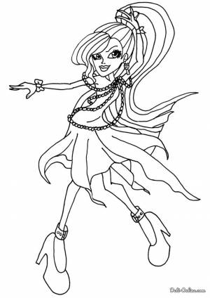 Раскраска Монстр Хай Спектра Вондергейст