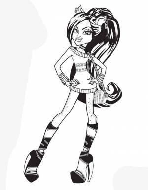 Коллекция картинок с героями Монстер хай Коллекция раскрасок с героями Монстер хай, неподражаемая Клодин…