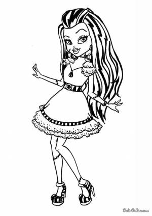 Раскраска Фрэнки Штейн дочь Франкенштейна