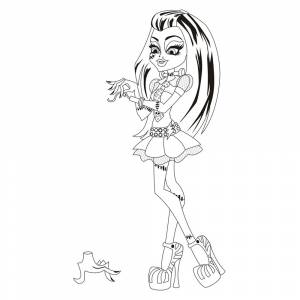 Раскраска Фрэнки Штейн без руки