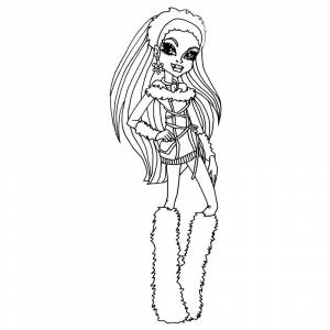 Раскраска Монстр Хай Эбби Боминейбл