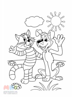 Раскраска Звери из мультфильмов Часть 7
