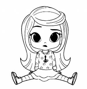 Раскраска героиня мультика девочка Лия