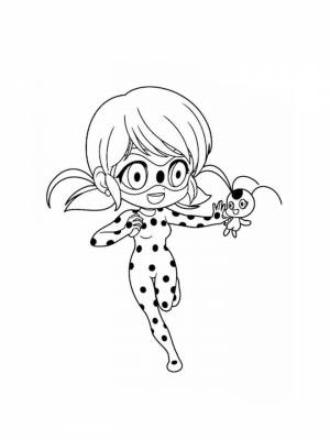 Раскраска Леди Баг и Супер кот картинка  для девочек