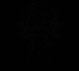 Раскраска Кукла ЛОЛ леди Баг