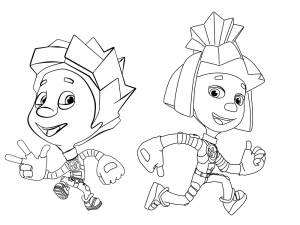 Детские раскраски Фиксики для творчества