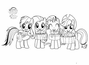 Раскраски Раскраска Мой маленький пони мультики