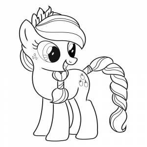 Раскраска Эпплджек пони