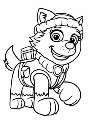 Раскраска Эверест Щенячий Патруль