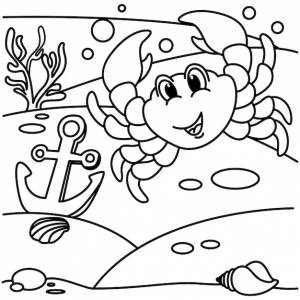 Милый вектор иллюстрации страницы раскраски мультфильма рыбы для детей книжка-раскраска