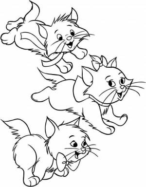 Раскраски Три котенка сутеев