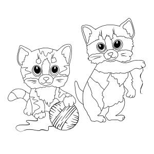 Раскраски три котенка