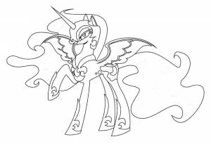 Раскраска Пони Луна