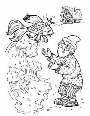 Раскраски сказка о рыбаке и рыбке