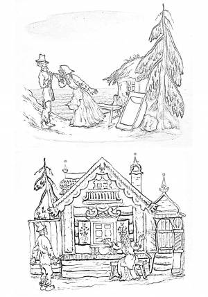 Раскраски сказка о рыбаке и рыбке