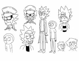 Раскраска Рик и Морти