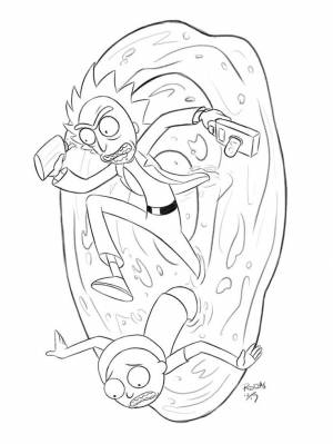 Раскраски Рик и Морти