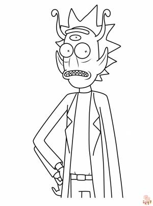 Проявите творческий подход с Риком и Морти Раскраски