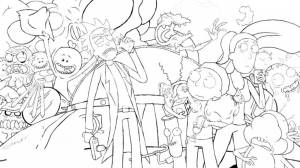 Раскраска Раскраска Рик и Морти