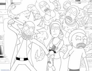 Рик и морти раскраска