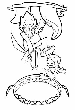 Раскраска Рик и Морти Оружие