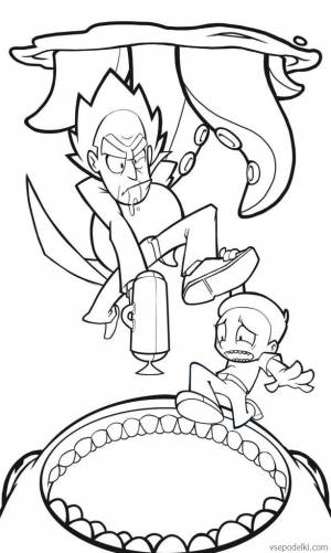 Раскраски Рик и Морти