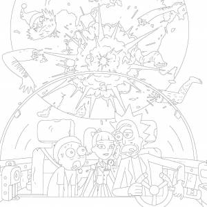 Раскраски Рик и Морти