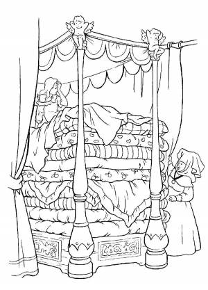 Раскраски Раскраска Принцесса на горошине принцесса на горошине принцесса на горошине