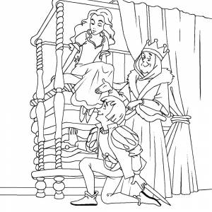 Раскраски Принцесса на горошине  и  онлайн