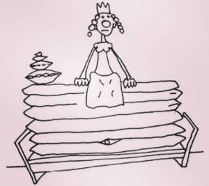 Принцесса на горошине рисунок карандашом