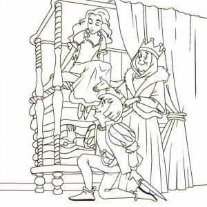 Раскраска Принцесса на горошине