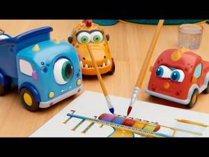 Машинки Мокас Урок рисования Развивающие мультики для детей и малышей