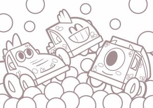 Раскраски машинки Мокас для малышей