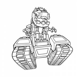 Раскраска Дикие Скричеры напуганный Динобот