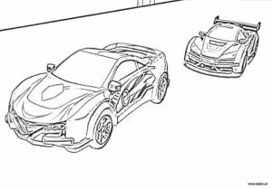 Раскраска Скричеры устро гонки между собой