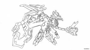 Раскраска Фрэкчур трансформируется в тельца Его стихия