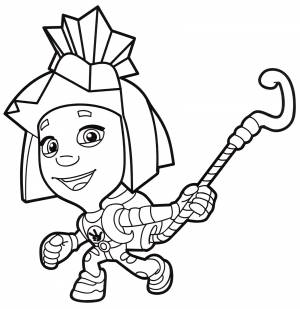 Раскраска Симка и ее помогатор