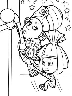 Детские раскраски для развития мелкой моторики Фиксики