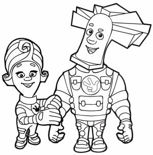 Картинки раскраски фиксики симка и нолик